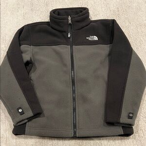 The North Face Kids' Black and Gray Fleece Jacket